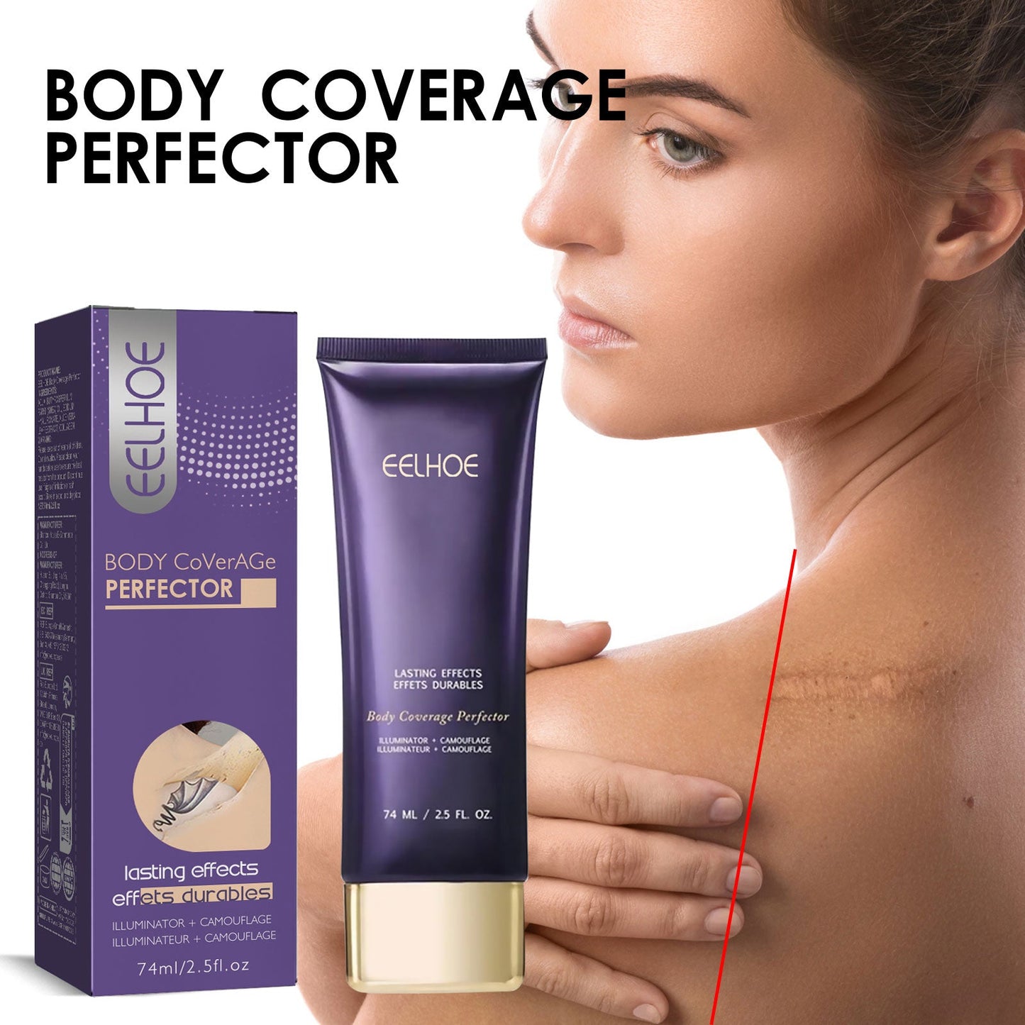 Body Concealer Repair Cream  Ivory White 74ml 1 Box