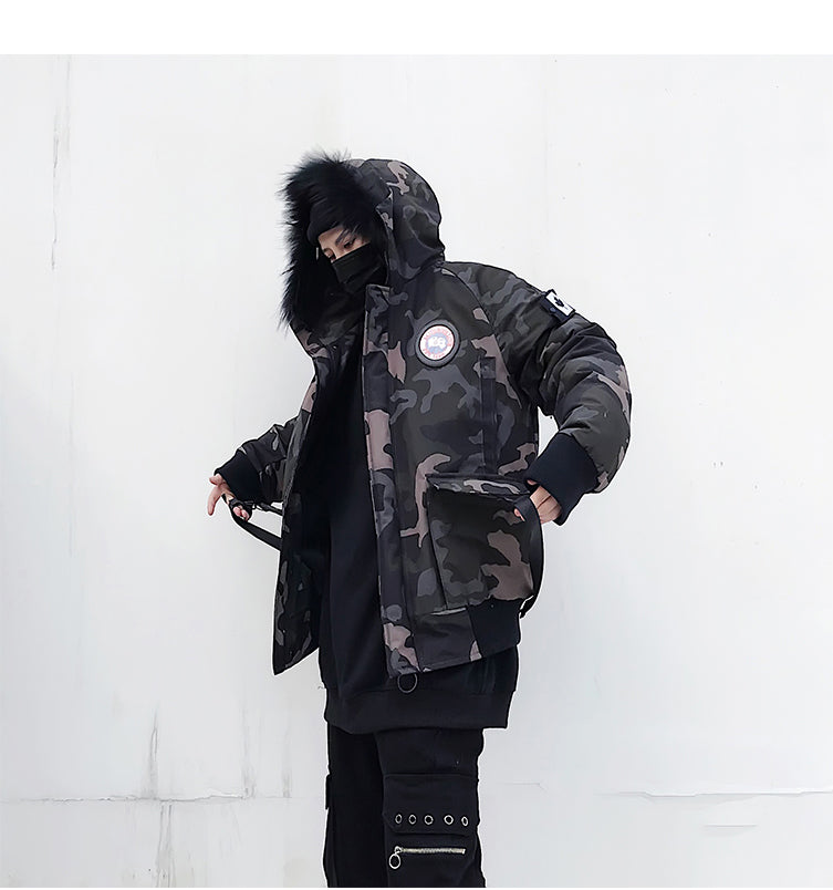 Stylish Short Hooded Warm Cotton Jacket for Men