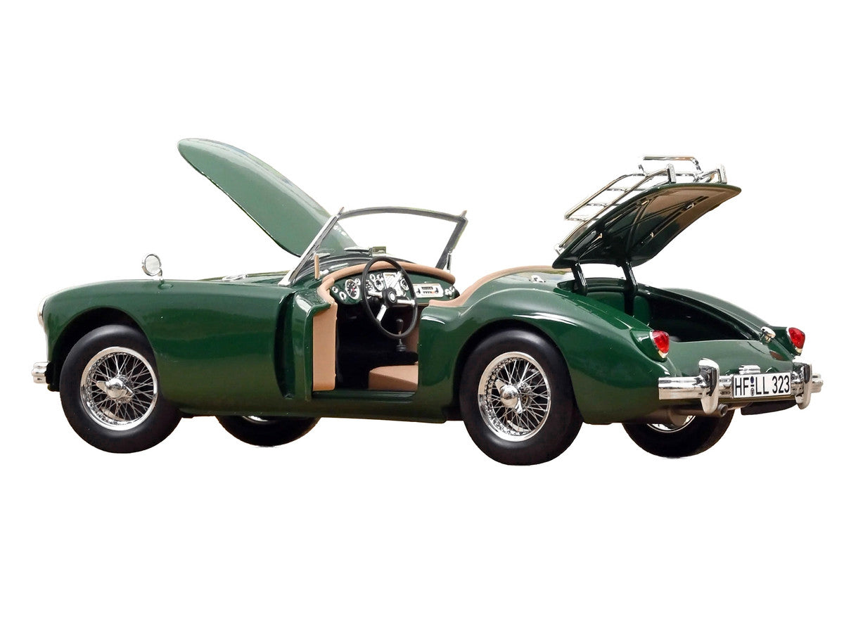 1955 MG MGA Cabriolet British Racing Green 1/18 Diecast Model Car by Norev