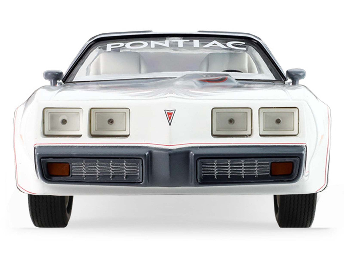 1980 Pontiac Firebird Trans Am T/A "Official Pace Car 58th Annual Pikes Peak Auto Hill Climb" White with Gray Top and Hood Graphics with White Interior 1/24 Diecast Model Car by Greenlight
