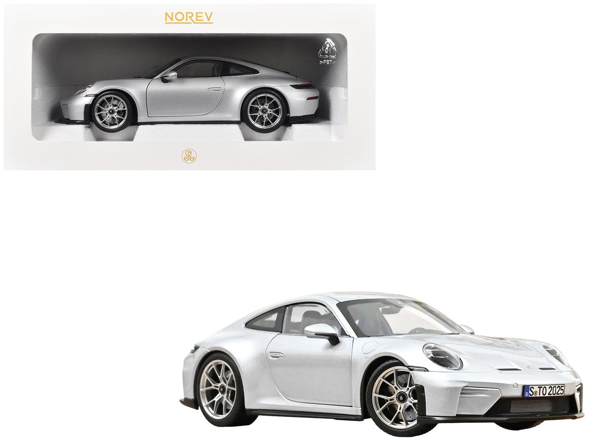 2025 Porsche 911 GT3 Touring GT Silver Metallic 1/18 Diecast Model Car by Norev
