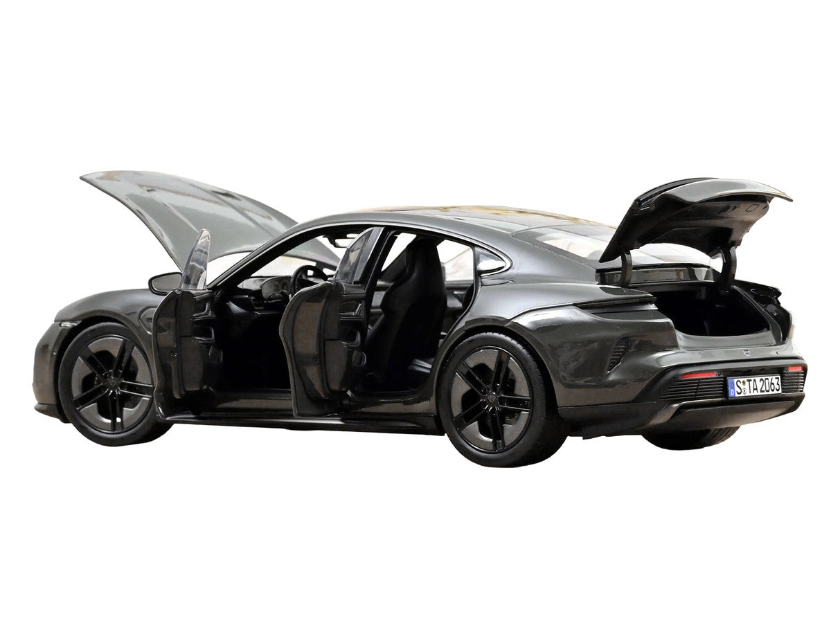 2024 Porsche Taycan Turbo S Slate Gray Neo 1/18 Diecast Model Car by Norev