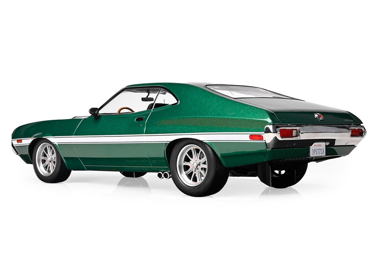 1972 Ford Gran Torino Sport 2-Door Green Metallic with White Stripes 1/18 Diecast Model Car by IXO Models