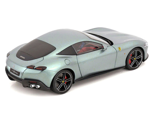 2019 Ferrari Roma Gray Metallic with Pink Interior 1/18 Diecast Model Car by Polistil