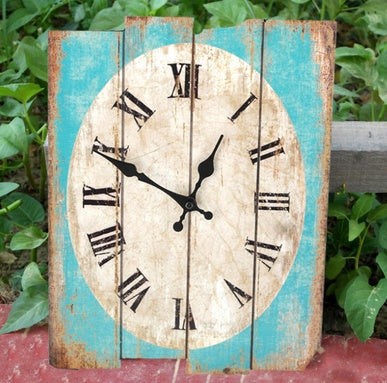 European retro wall clock living room quartz mute bedroom pastoral creative clock quality fashion wall clock