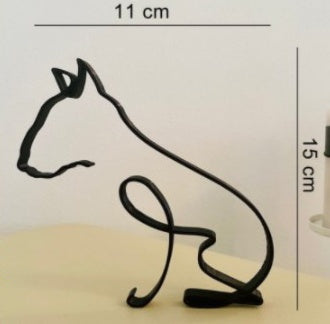 Simple Metal Dog Art Sculpture Decoration