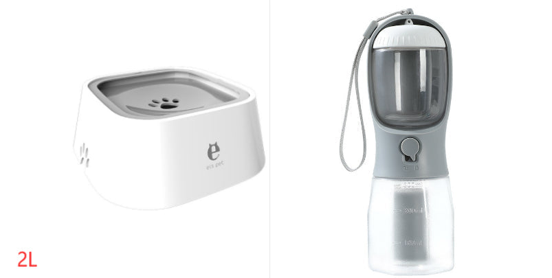 1.5L Cat Dog Water Bowl Carried Floating Bowl Anti-Overflow Slow Water Feeder Dispenser Pet Fountain ABS&PP Dog Supplies