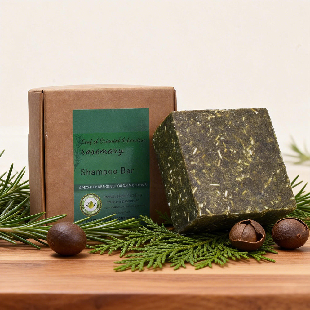 Square Cedar Leaf Rosemary Shampoo Bar