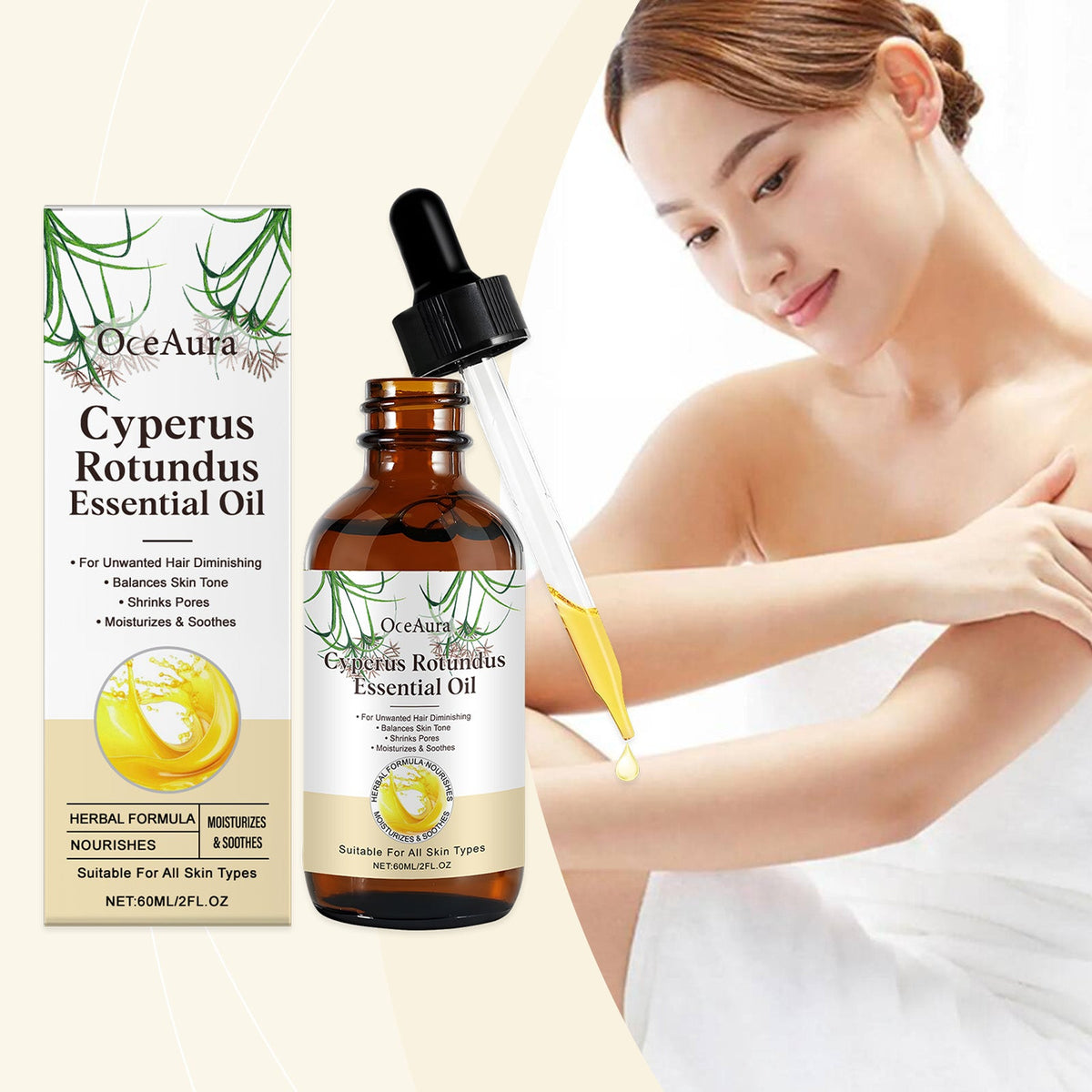 Herbal Hair Removal Care Oil 60ml 1 Box