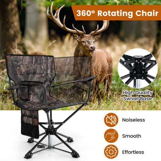 360? Swivel Hunting Chair Portable Foldable Hunting Chair Set of 2-Camo