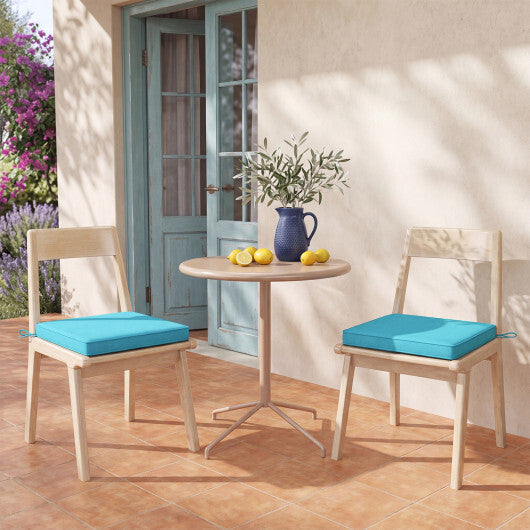 Outdoor Chair Cushion Set of 4 Waterproof Olefin Seat Cushions-Turquoise