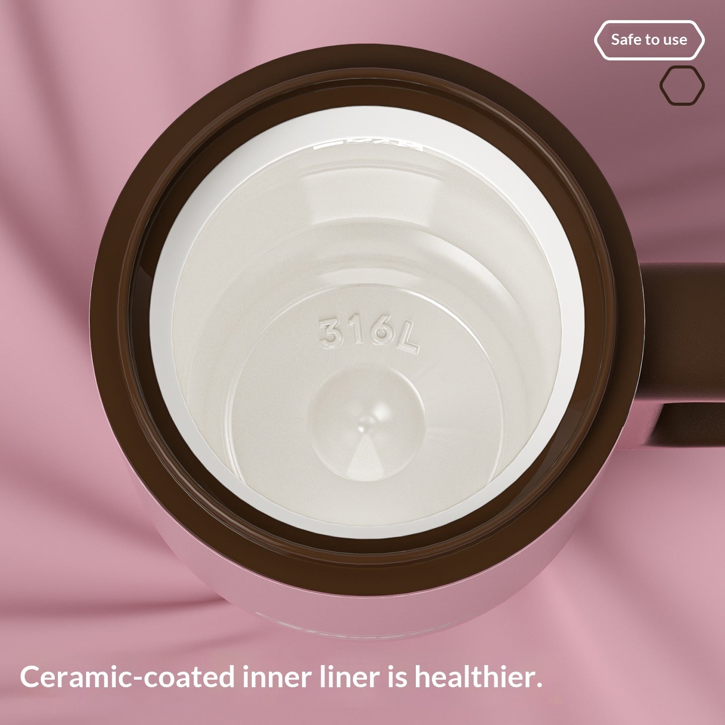 Stainless Steel Kettle With An Outdoor Ceramic Liner