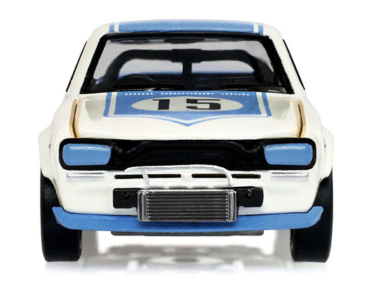 1972 Nissan Skyline 2000 GT-R (KPGC10) RHD (Right Hand Drive) #15 Kunimitsu Takahashi "50th Victory" White with Blue Stripe "Tokyo Torque" Series 10 1/64 Diecast Model Car by Greenlight