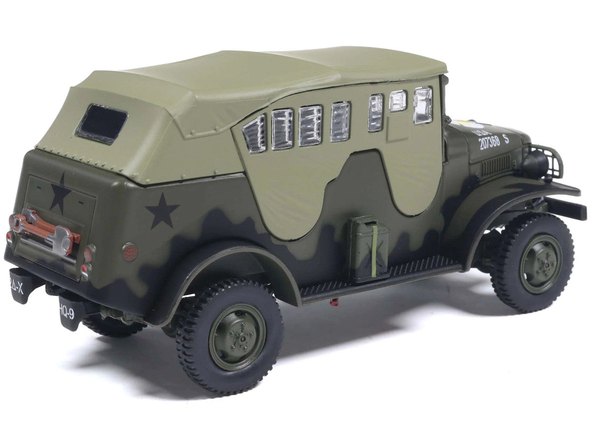 Dodge WC-6 Command Car with Canvas Top Olive Drab "2nd Armored Division France" (1944) United States Army 1/43 Diecast Model by Militaria Die Cast