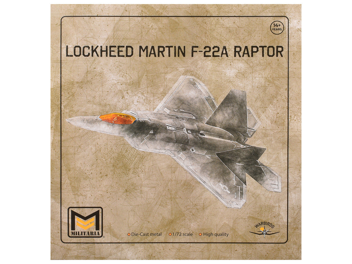 Lockheed Martin F-22A Raptor Aircraft "1st FW 94th FS" United States Air Force 1/72 Diecast Model by Militaria Die Cast