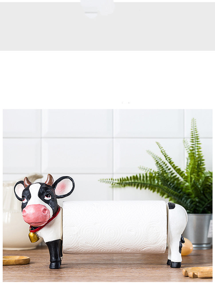 Tissue box animal face towel rack