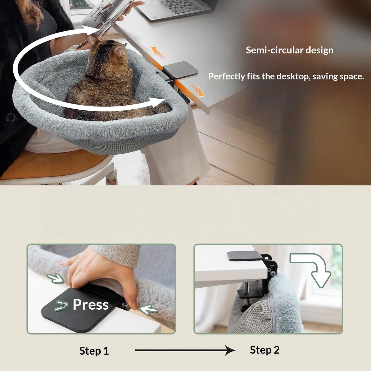 Adjustable-height Small Cat Table-bed