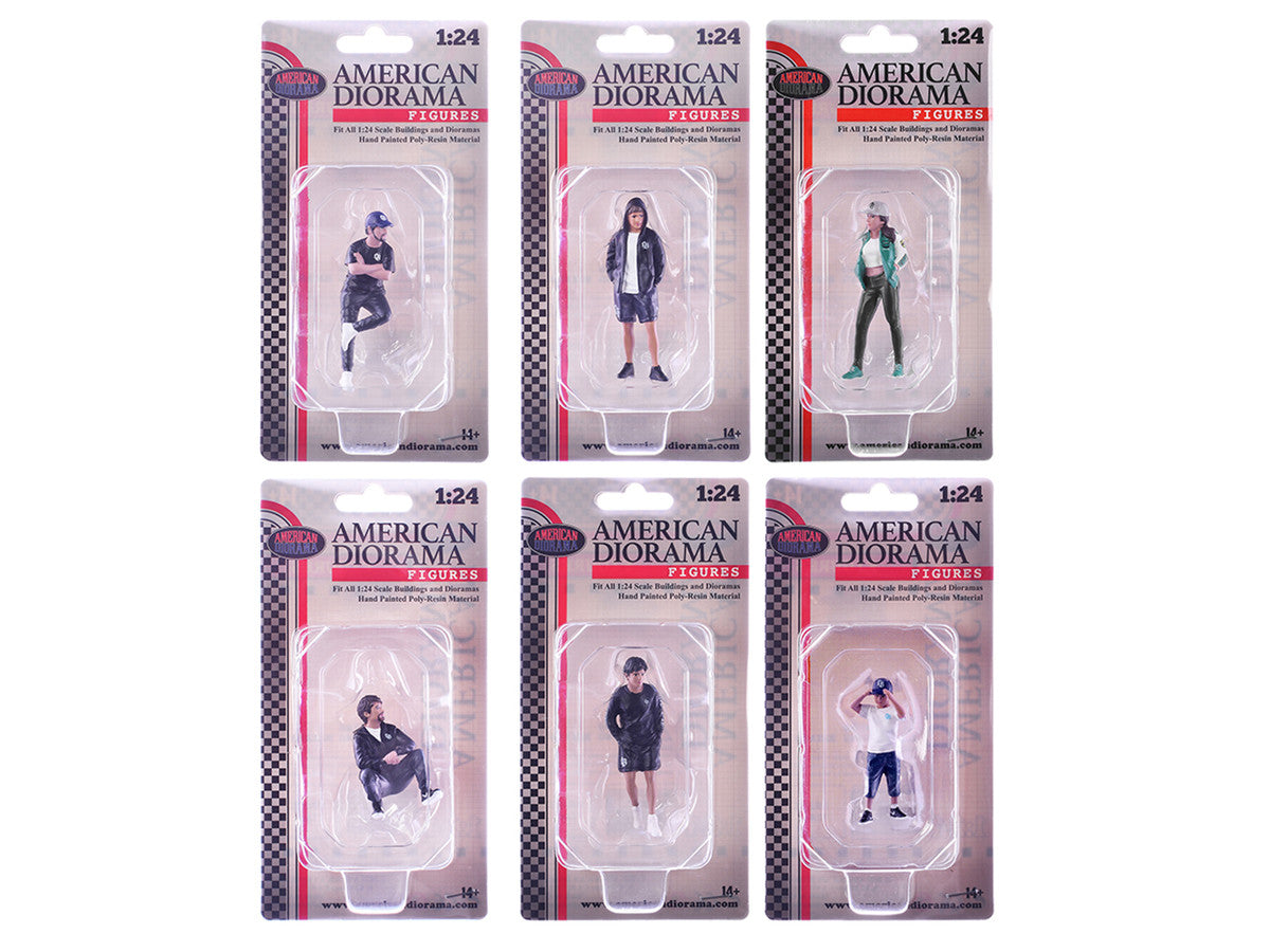 "LB Nation" 6 piece Figure Set for 1/24 Scale Models by American Diorama