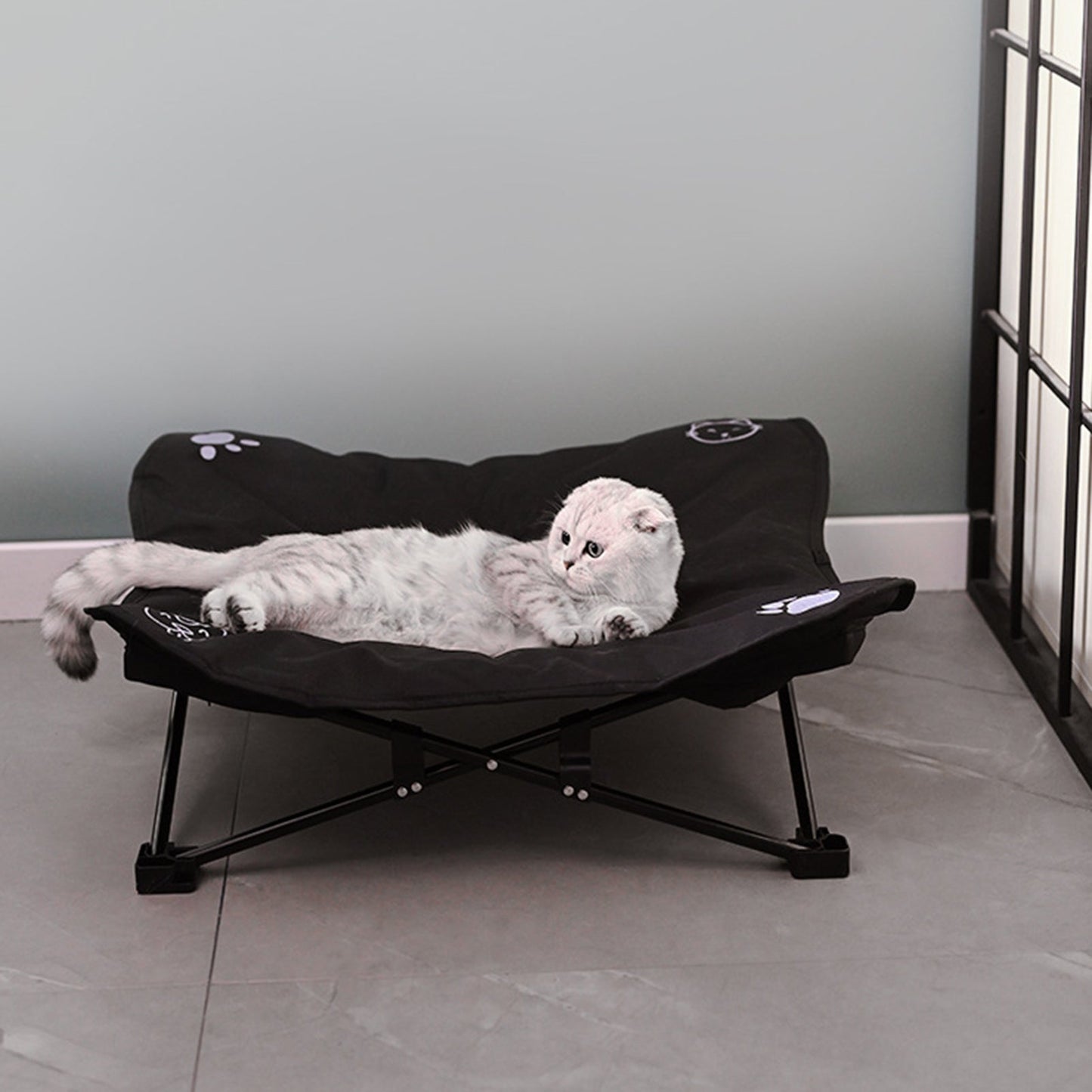 Outdoor detachable and washable pet folding bed