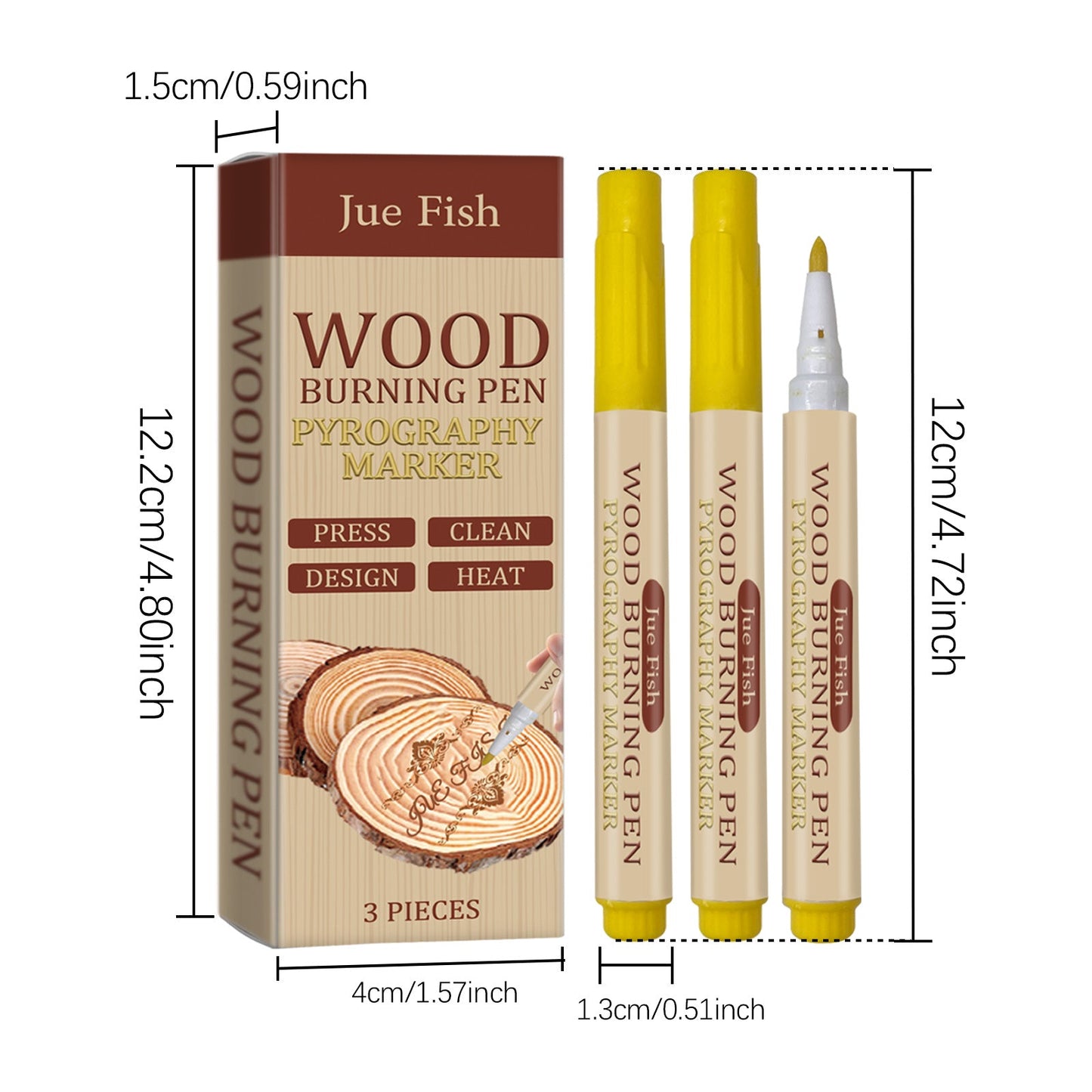 Wood Burning Pens 3pcs1box