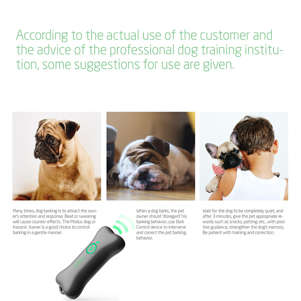 Portable Handheld Ultrasonic Anti-Bark Dog Repellent & Trainer