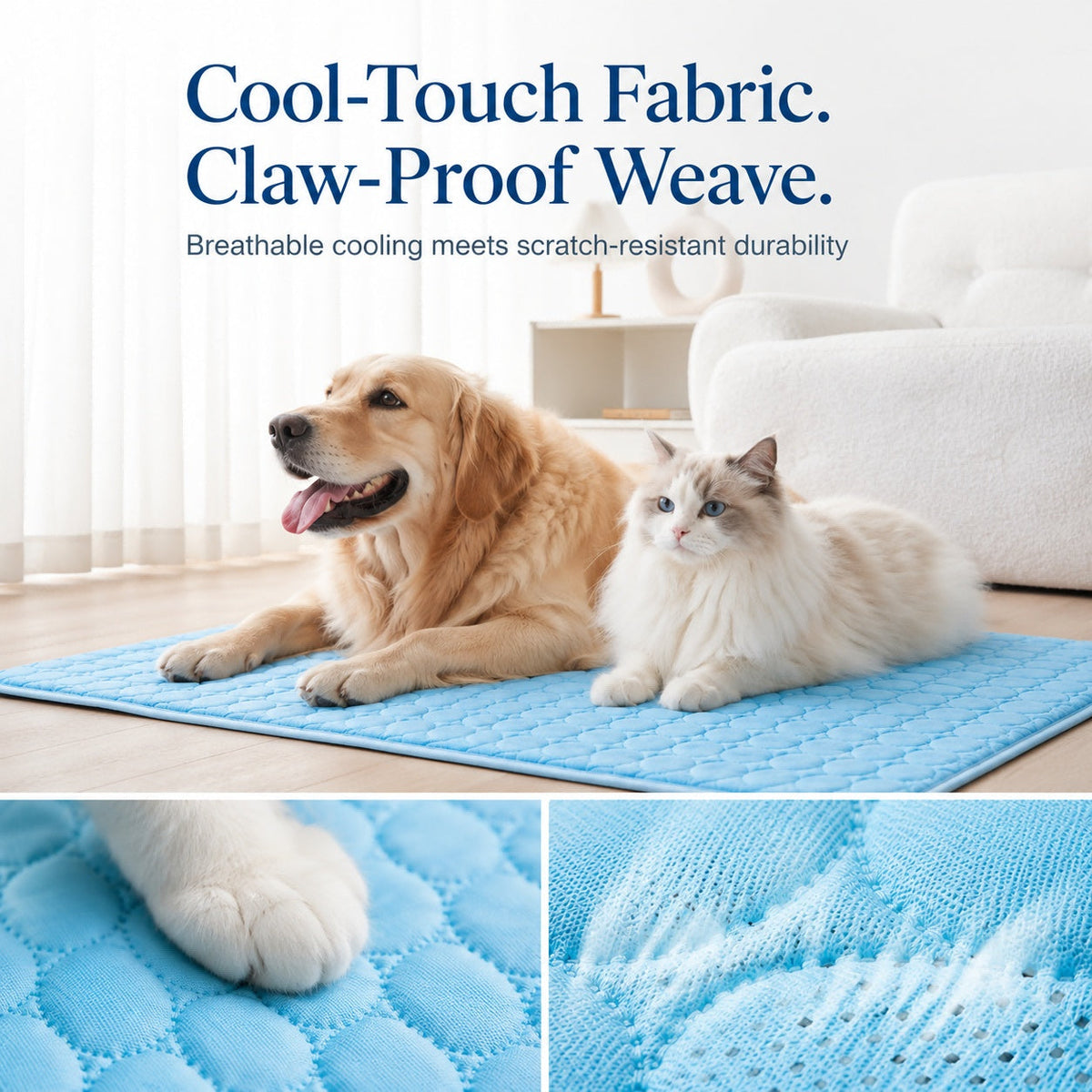 Round Pet Cooling Ice Pad - Summer Cooling Mat For Dogs & Cats