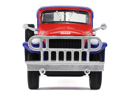 1946 Dodge Power Wagon Pickup Truck Red White and Blue "America 250 Edition" "Anniversary Collection" Series 18 1/64 Diecast Model Car by Greenlight