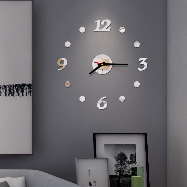 Creative Acrylic Silent Mirror Decorative Wall Clock