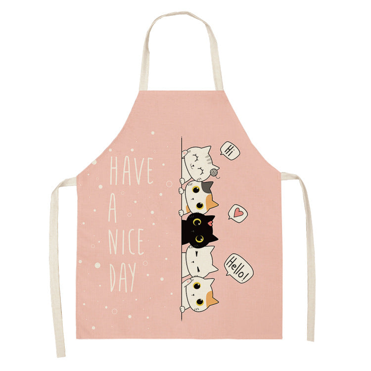 Explosive Animal Animation Multifunctional Kitchen Apron Cotton And Linen Apron