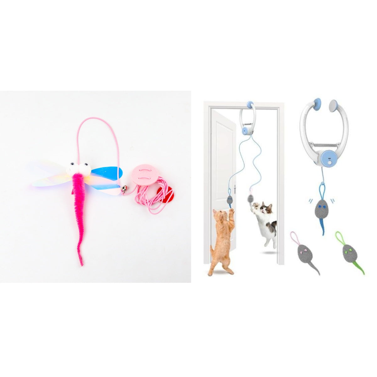 Colorful Beating Mouse Electric Door Holder Hanging Automatic Interactive Toy