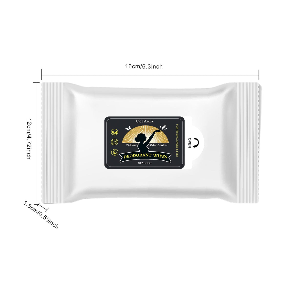 10 Pieces1bag Of Odor Deodorizing Wet Wipes