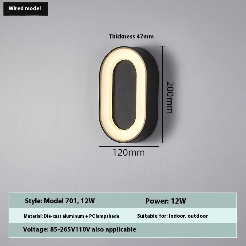Outdoor Creative Lamp Round And Square Waterproof Wall Hanging