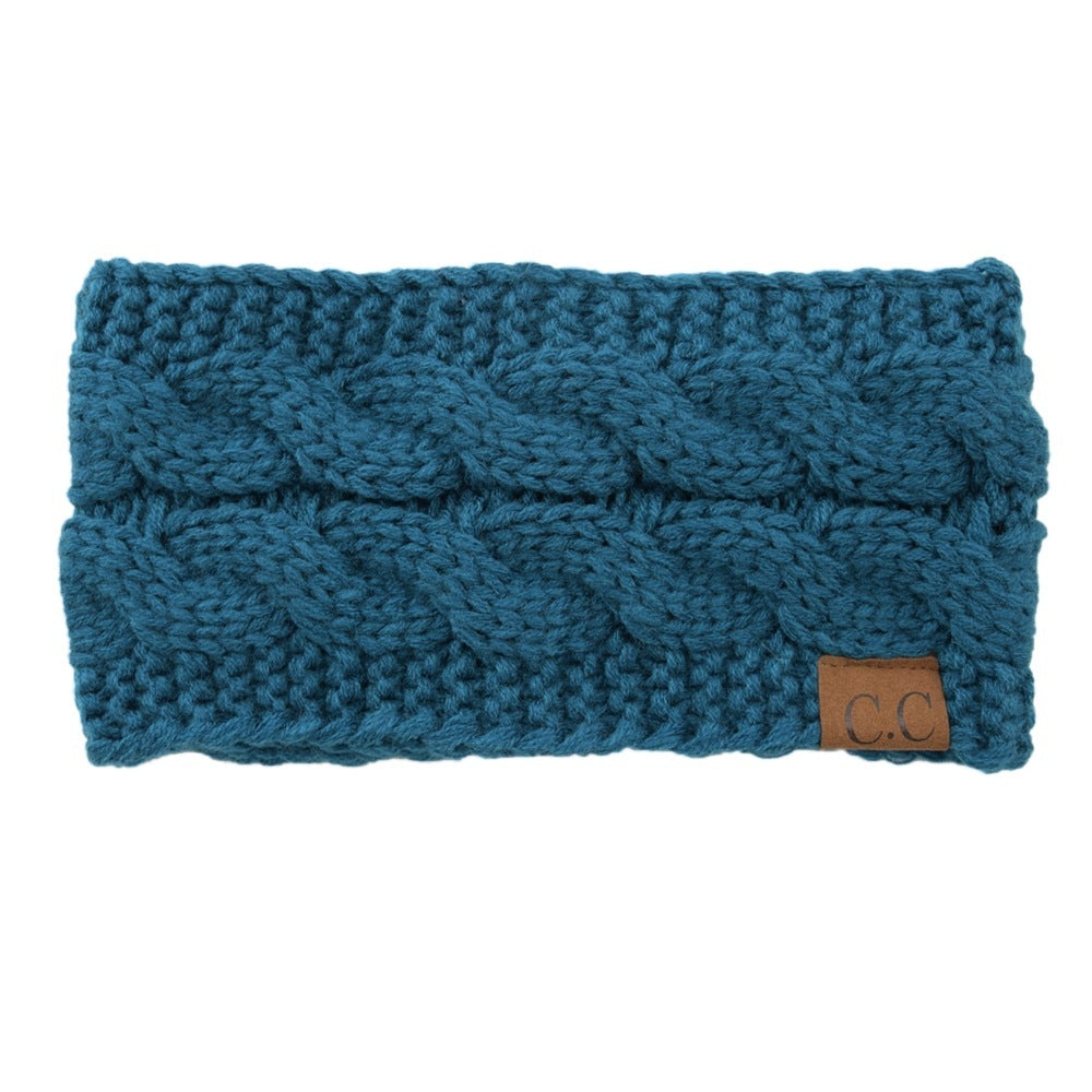 European And American Knitted Hairband Wool Variegated