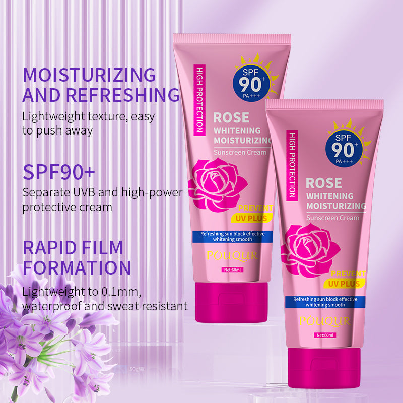 POUQUR ROSE WHITENING Rose Sunscreen Cream In Tube 60ml
