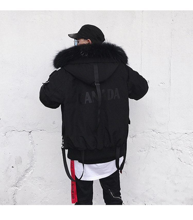 Stylish Short Hooded Warm Cotton Jacket for Men