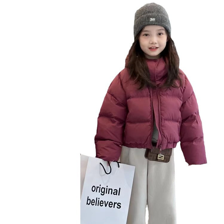 Korean Style Kids Down Jacket for Girls - Winter Warmth