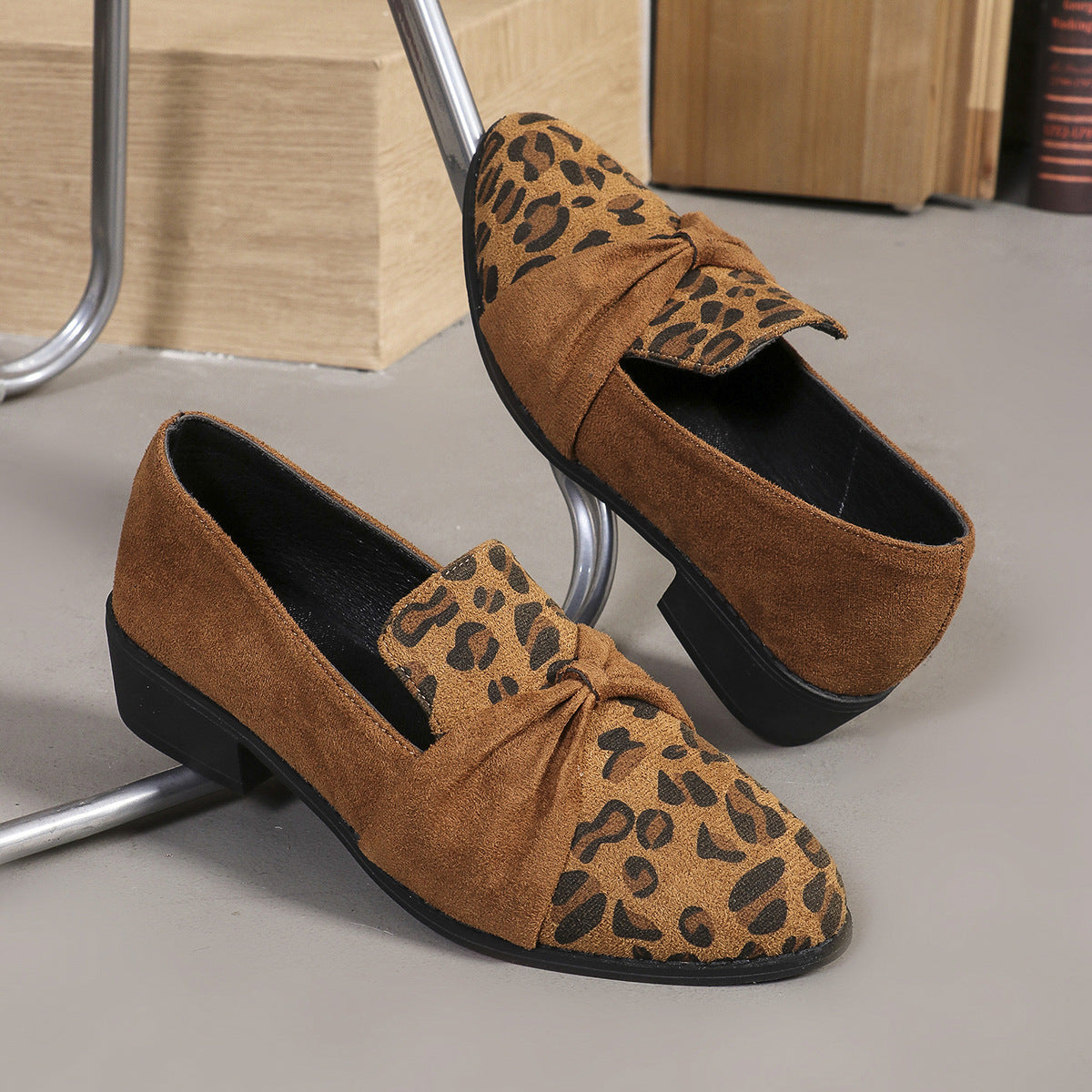 Chic Bow Leopard Print Pumps