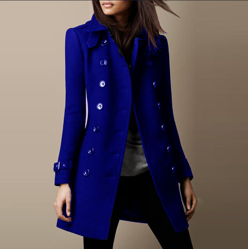 Simple And Fashionable Woolen Coat For Women