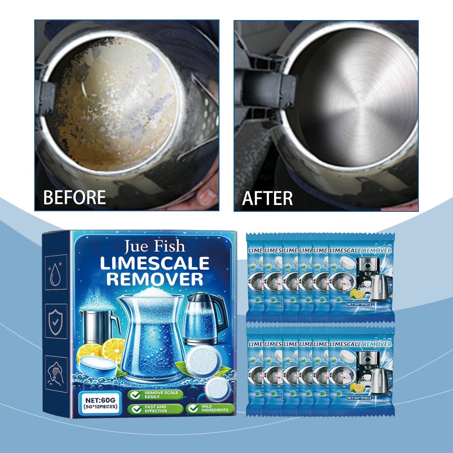 Scale Cleaning Effervescent Tablets