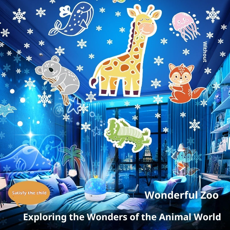 Rotating Starry Sky Starry Sky Projection Lamp Music Box