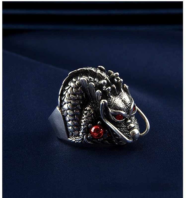S925 Sterling Silver Ornament Vintage Thai Silver Faucet Ring