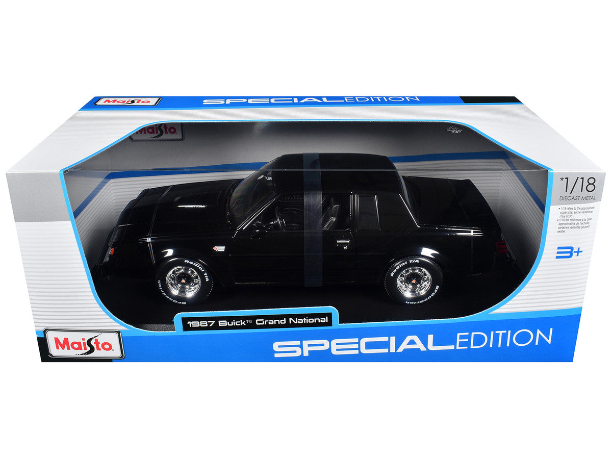 1987 Buick Grand National Black "Special Edition" Series 1/18 Diecast Model Car by Maisto