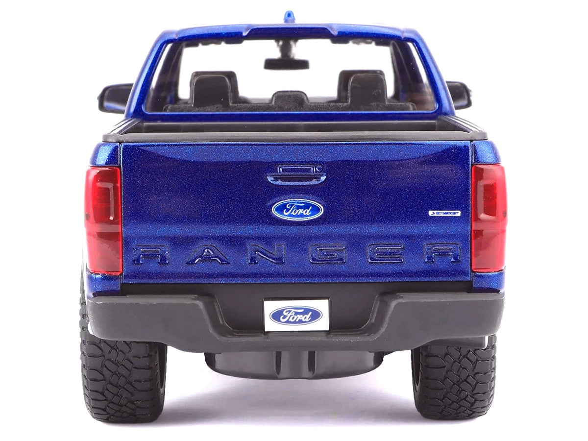 2019 Ford Ranger Lariat Sport Pickup Truck Dark Blue Metallic 1/27 Diecast Model Car by Maisto