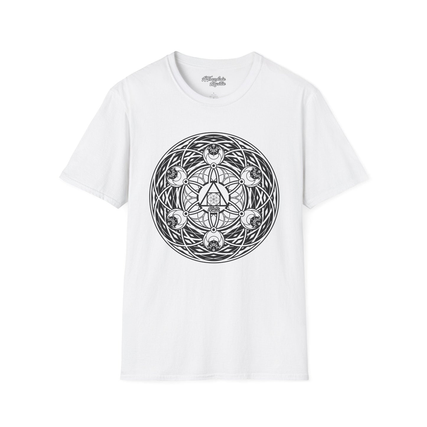 Mystic Cipher Tee – Hermetic Sacred Geometry Shirt | Boho Festival Wear | Spiritual Graphic for Him Her