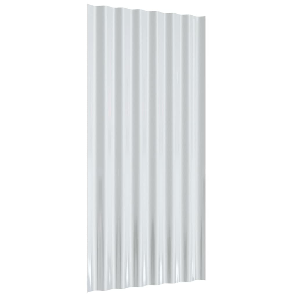 Roof Panels 12 pcs Galvanized Steel Green 31.5"x14.2"