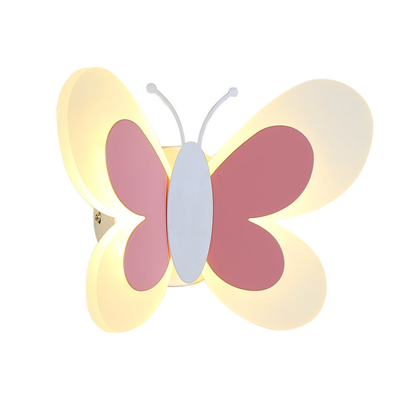 Butterfly Lamp Creative Cartoon Children Bedroom Wall Lamp