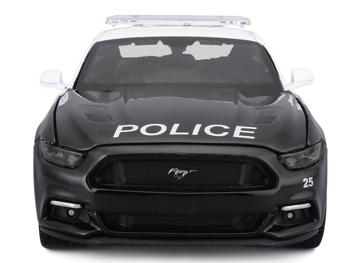 2015 Ford Mustang GT 5.0 "Police" Black and White "Authority" Series 1/24 Diecast Model Car by Maisto