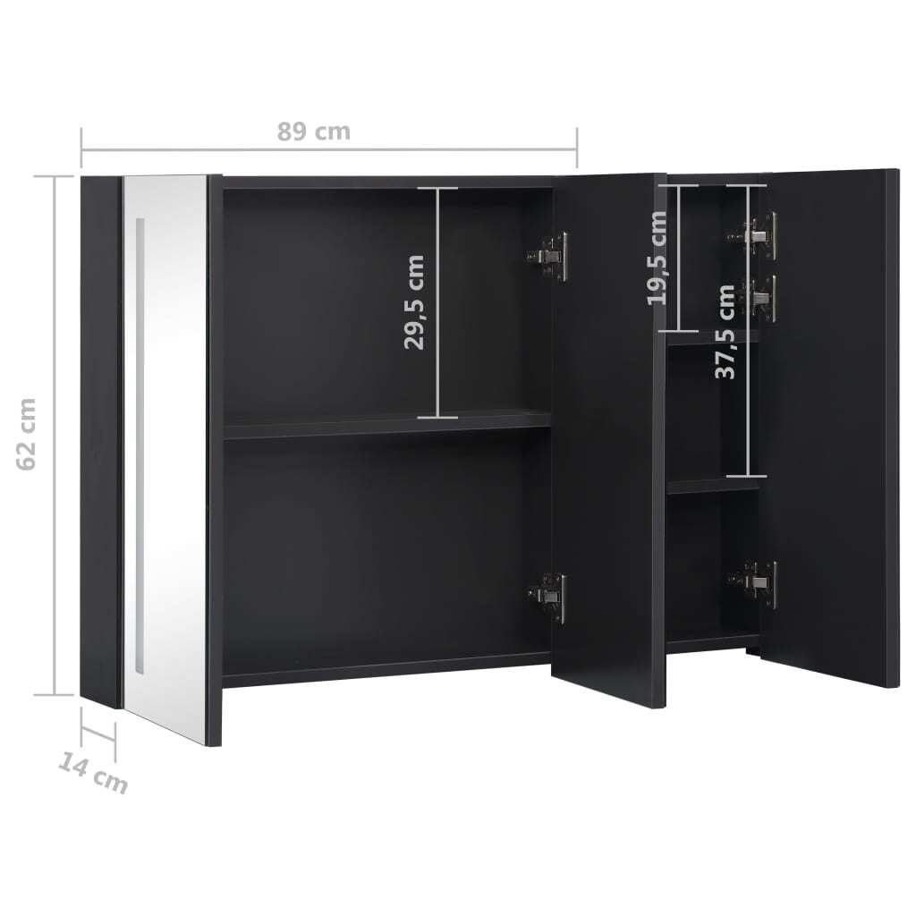 LED Bathroom Mirror Cabinet 35"x5.5"x24.4"