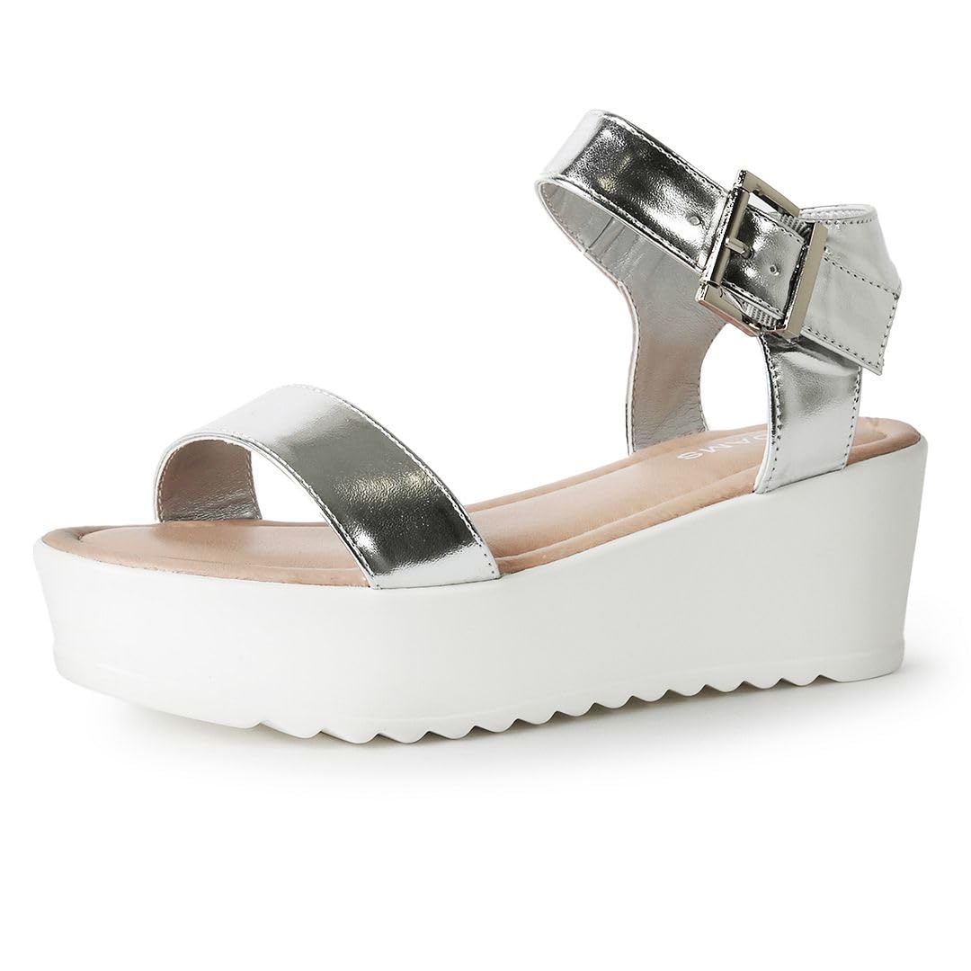 J. Adams Surf Platform Sandals Heeled Sandals for Women - Chunky Mid Heel Sandal Wedges for Women - Women Footwear Platform Shoes - Summer Shoes for Women - Jelly Sandals