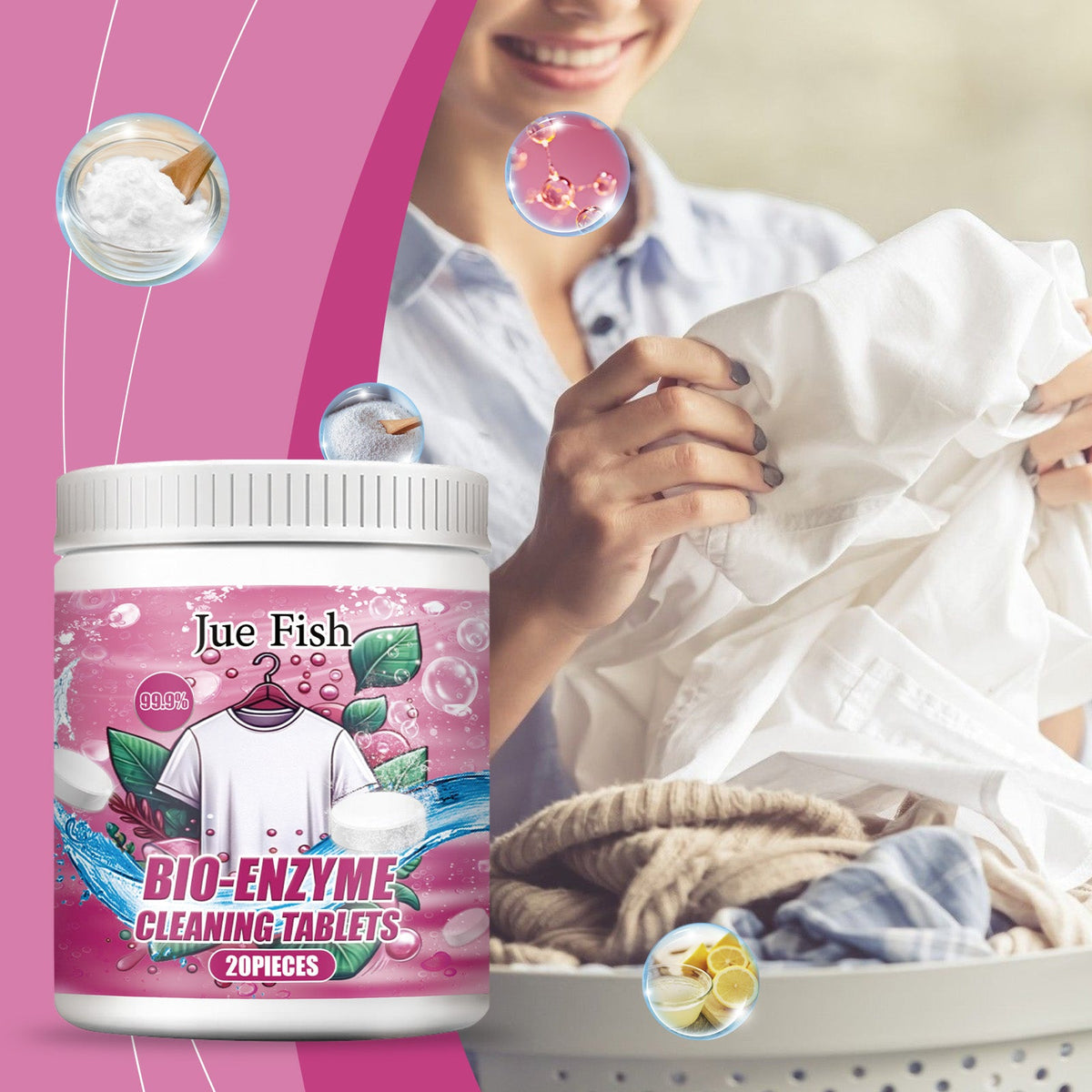 Clothing Cleaning Effervescent Tablets In Barrels